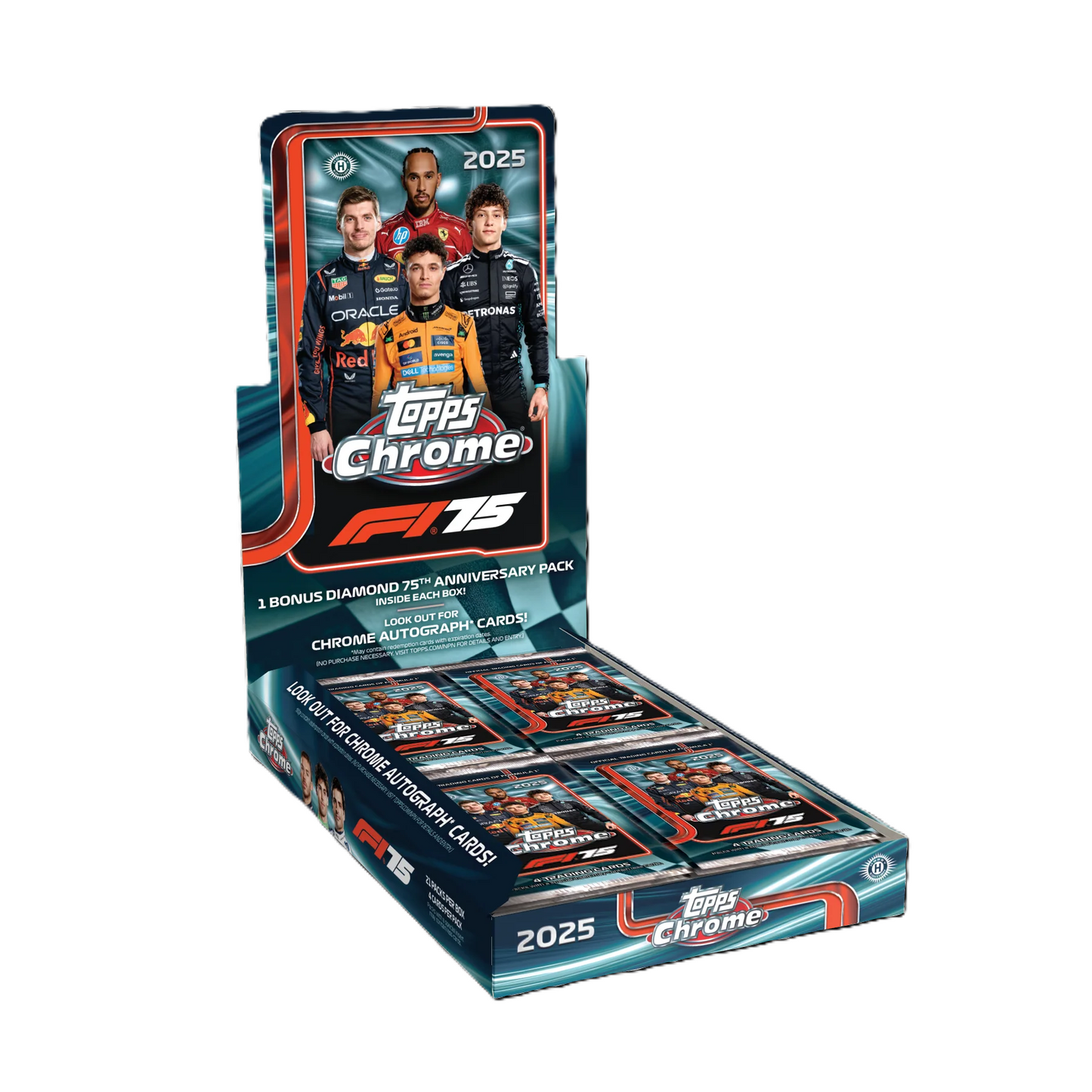 2025 Topps Chrome Formula 1 Racing Hobby 12-Box Case