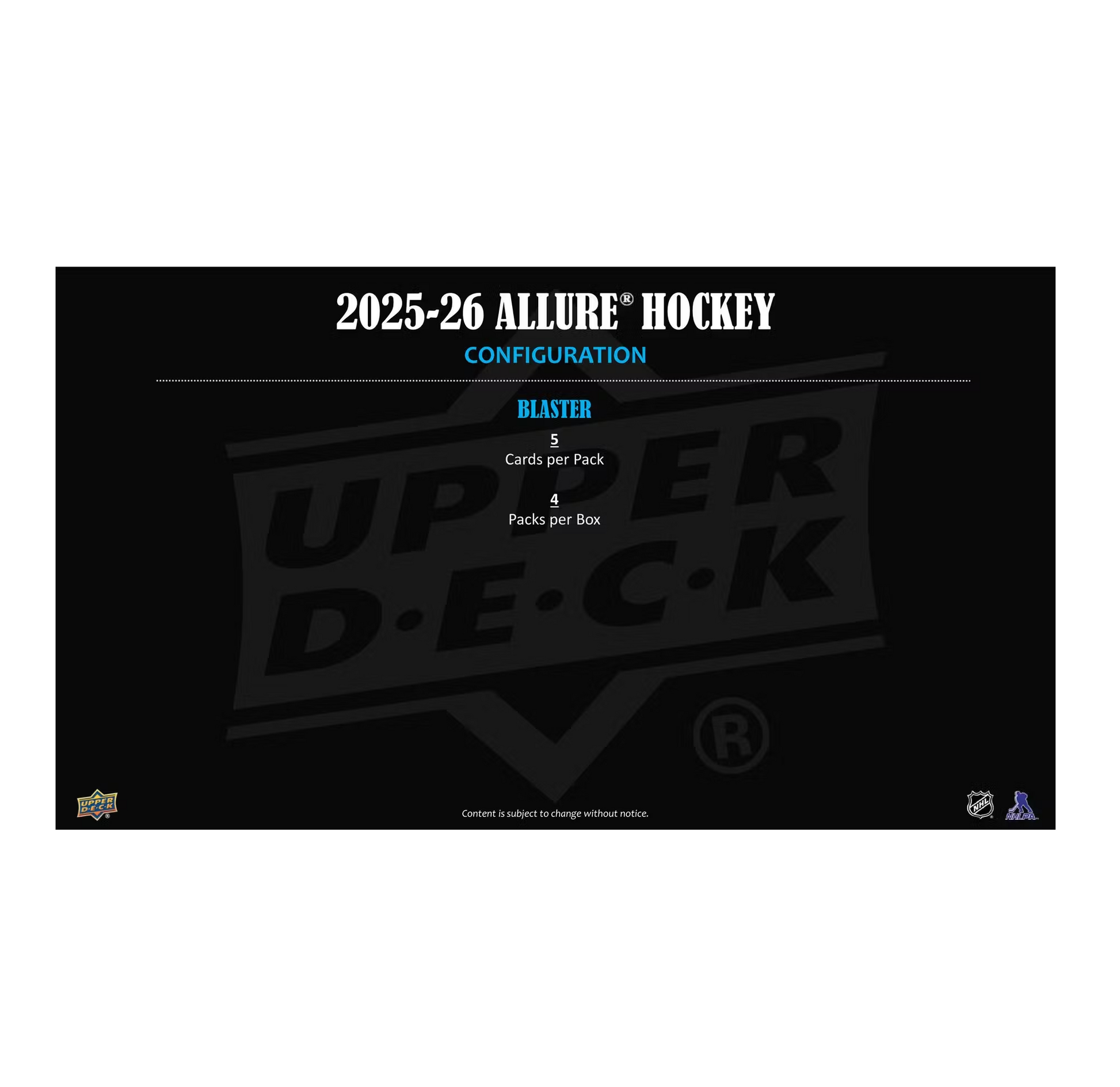 2025-26 Upper Deck Allure Hockey Blaster Box