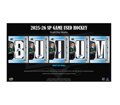 2025-26 Upper Deck SP Game Used Hockey Hobby 20-Box Case