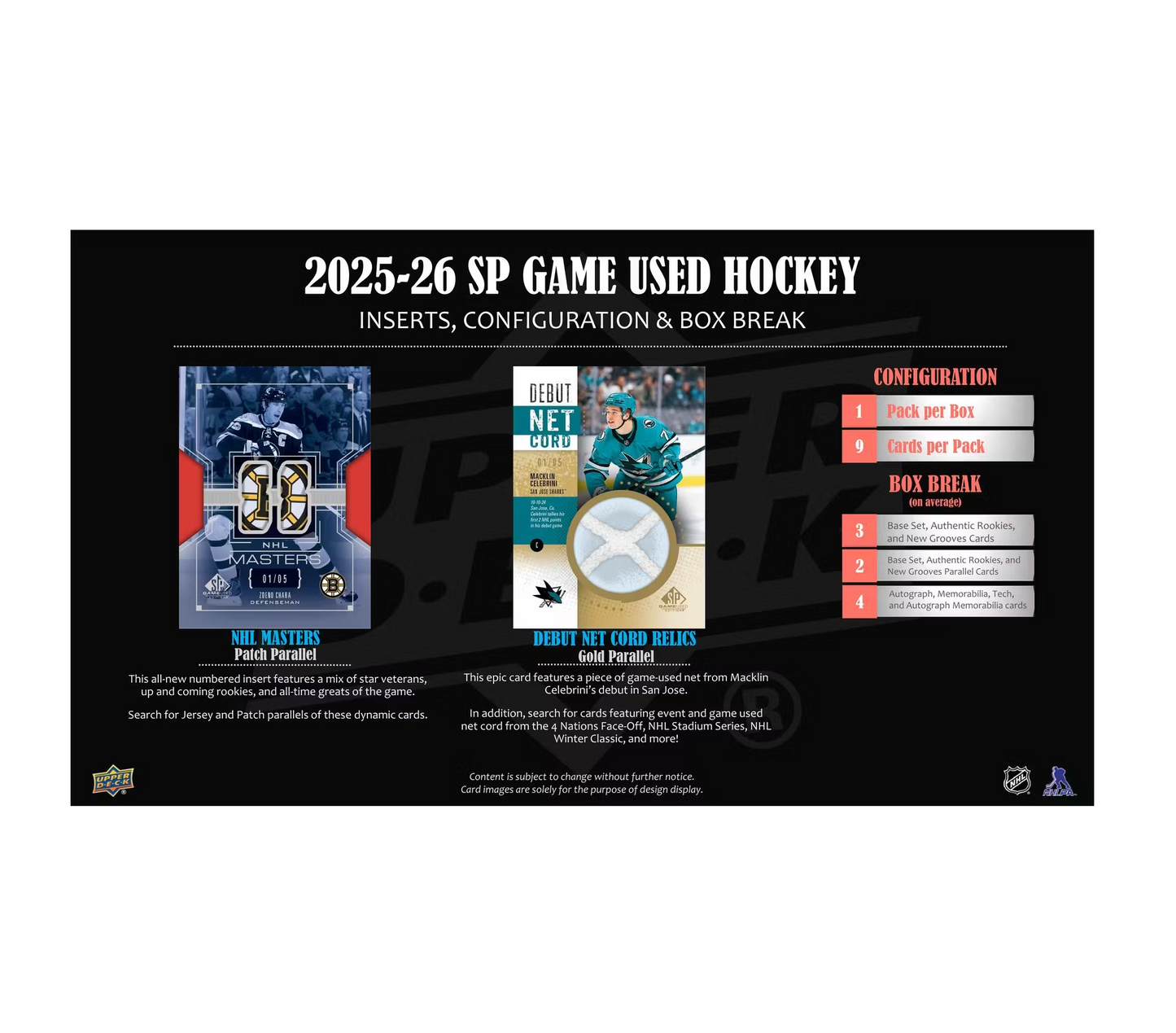 2025-26 Upper Deck SP Game Used Hockey Hobby Box