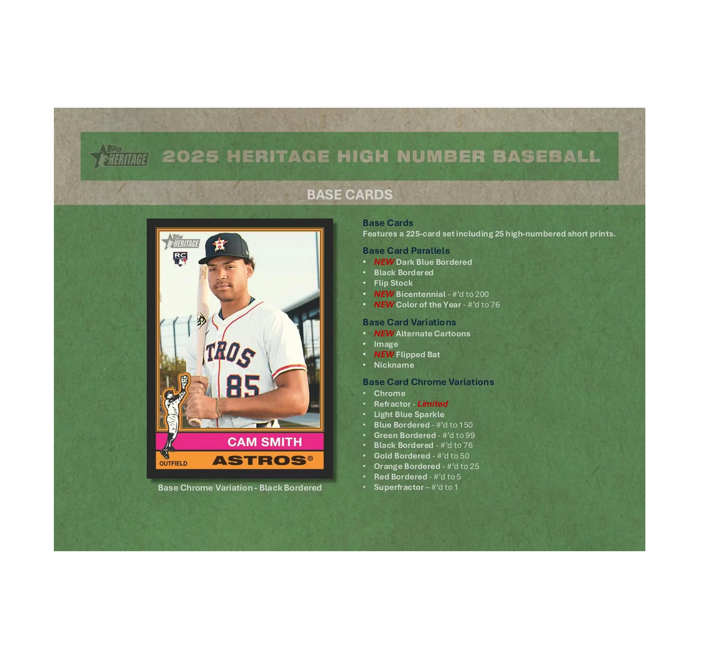 2025 Topps Heritage High Number Baseball Hobby Box