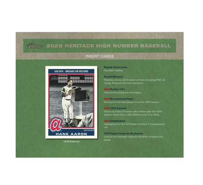 2025 Topps Heritage High Number Baseball Hobby 12-Box Case