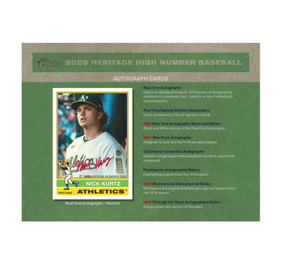 2025 Topps Heritage High Number Baseball Hobby 12-Box Case