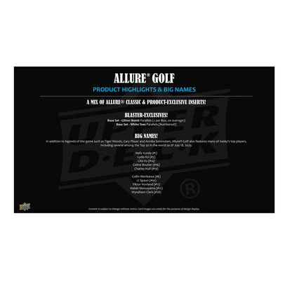 2026 Upper Deck Allure Golf Blaster Box